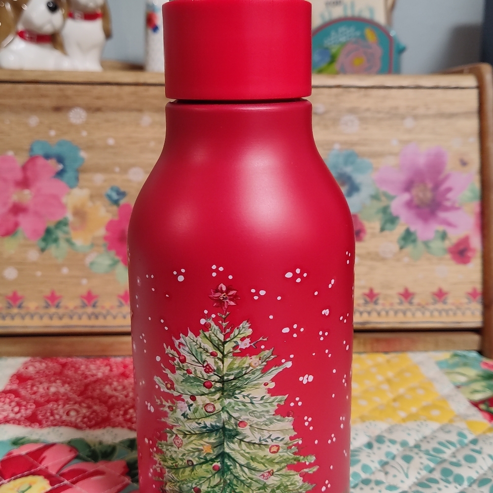 🌺🎄 RARE New 2021 Pioneer Woman Holiday Tree 12-Ounce Stainless Steel Mug - Picture 3 of 6